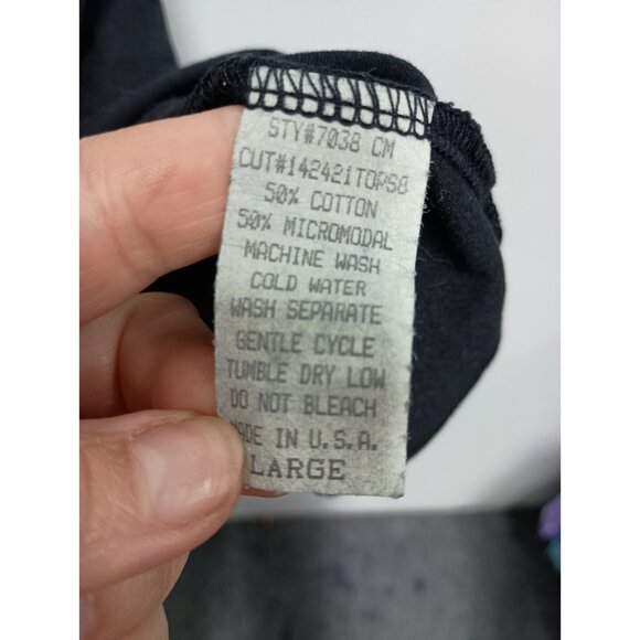 ICantoo Womens T-Shirt Dress Large Black Minimalist Capsule Midi Cap Sleeve - Picture 7 of 9